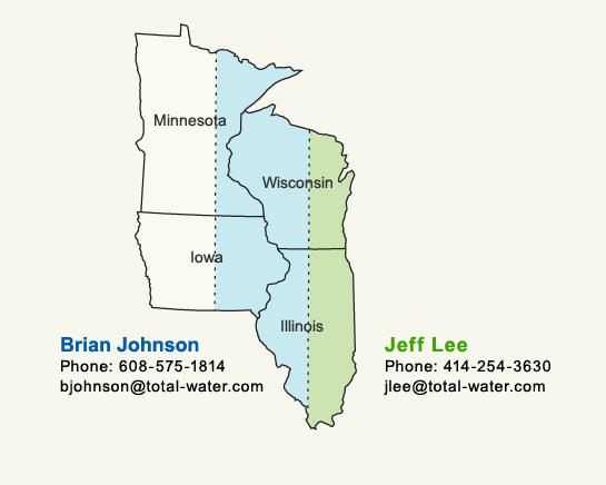 Total Water Treatment Service Areas